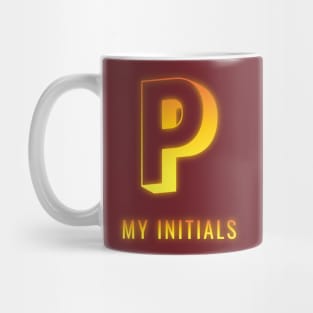 Letter P Letter Art Mug